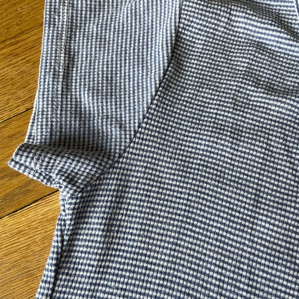 Brandy Melville Light Blue Ribbed Short Sleeve Tee - Picture 3 of 3